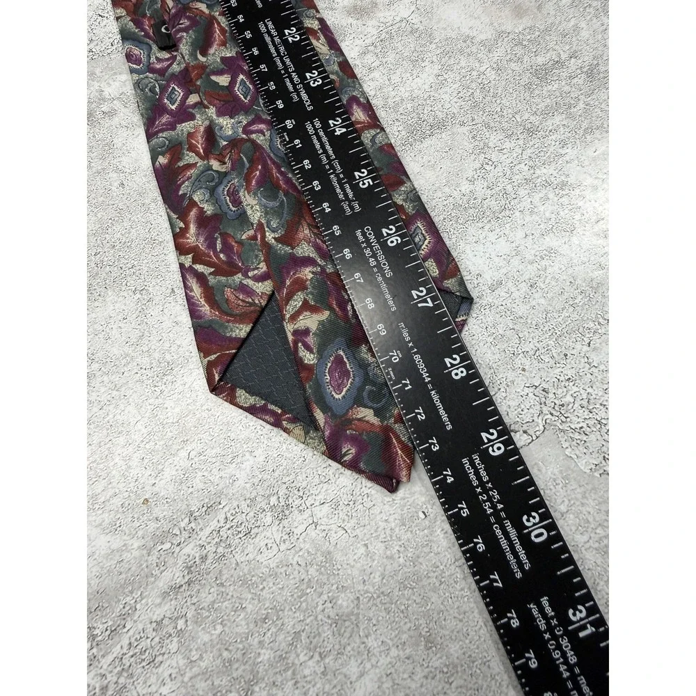 Christian Dior Tie Mens One Size Multicolor 100%‎ Silk Paisley Italy Designer